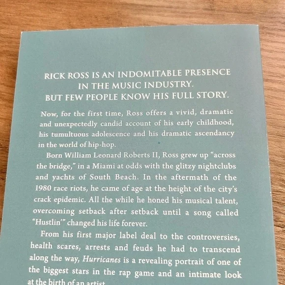 Hurricanes: A Memoir by Rick Ross - NWOT - Picture 3 of 5